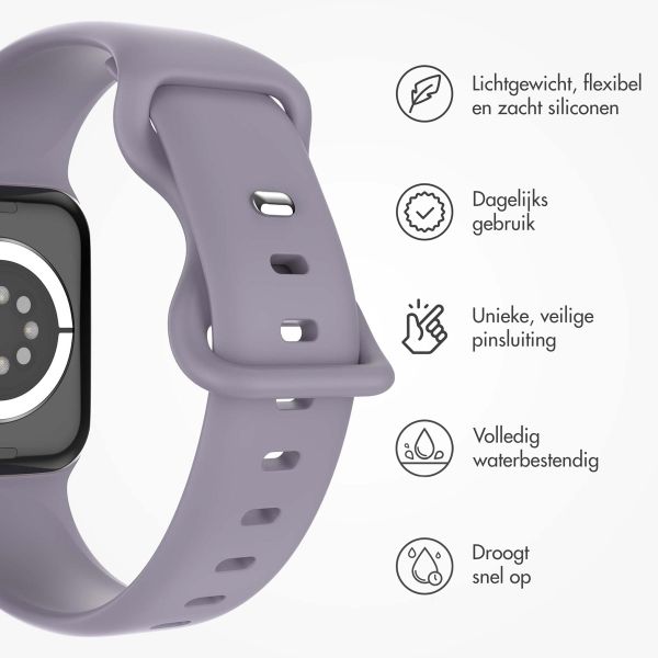 imoshion Siliconen⁺ bandje Apple Watch Series 1 t/m 11 / SE / Ultra (44/45/46/49 mm) - Maat M/L - Lavender