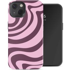 Selencia Vivid Case Apple iPhone 13 - Wavy Swirl Pink Plum
