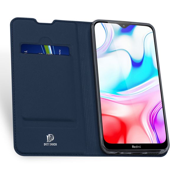 Dux Ducis Slim Softcase Bookcase Xiaomi Redmi 8 - Donkerblauw