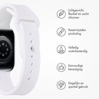 imoshion Siliconen geweven bandje Apple Watch Series 1 t/m 11 / SE / Ultra (44/45/46/49 mm) - Wit