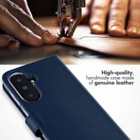 Selencia Genuine Leather Book Case Samsung Galaxy A37 (5G) - Dark Blue