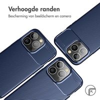 imoshion Carbon Softcase Backcover iPhone 13 Pro - Blauw