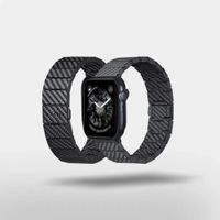 Pitaka Carbon Fiber bandje Apple Watch | 44/45/46/49 mm - Modern Carbon Black