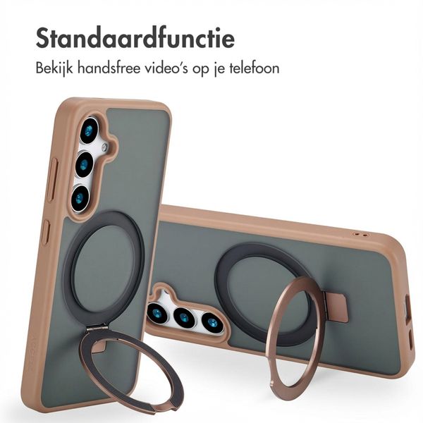 Accezz Ring Stand Backcover met MagSafe Samsung Galaxy S24 - Bruin