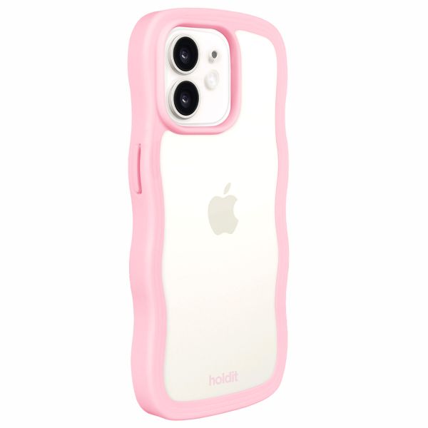 Holdit Wavy Case iPhone 12/12 Pro - Pink / Transparent