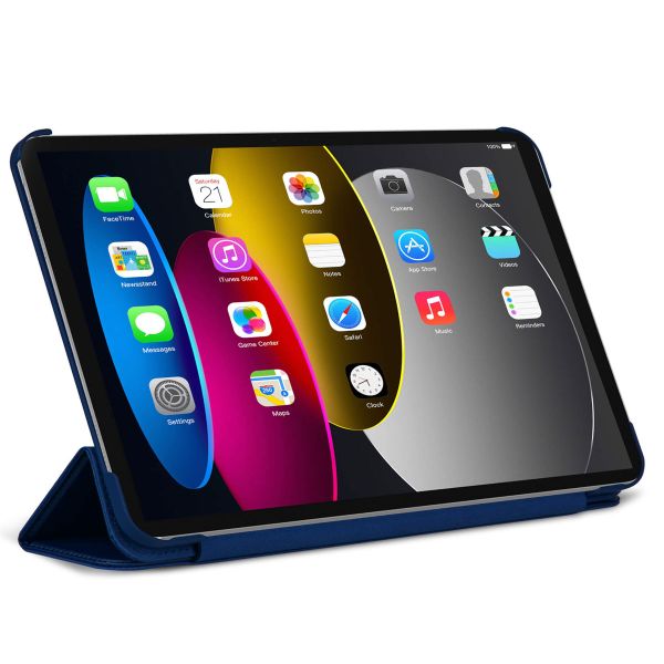 Decoded Textured Sillicon Slim Cover Apple iPad 11 (2025) 11 inch A16 / iPad 10 (2022) 10.9 inch - Navy Peony