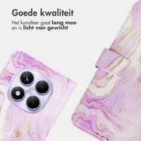 imoshion Design Bookcase Xiaomi Redmi Note 14 Pro (4G) - Purple Marble