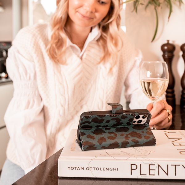 imoshion Design Softcase Bookcase Samsung Galaxy S21 Ultra - Green Leopard