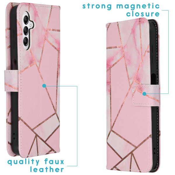 imoshion Design Softcase Bookcase Samsung Galaxy A14 (5G) - Pink Graphic