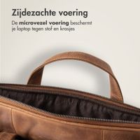 Accezz Leather Laptoptas 16 inch - Cognac