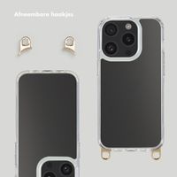 Selencia Transparent Case with Hooks + Lova Wrist Strap Apple iPhone 15 Pro - Orange