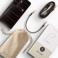 Selencia Nova Real Leather Back Cover with Card Holder Samsung Galaxy S26 - Dark Chocolate