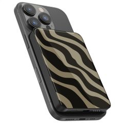 Selencia Vivid Powerbank 5.000 mAh - Draadloze Powerbank - MagSafe en Qi - Black / Swirl Black