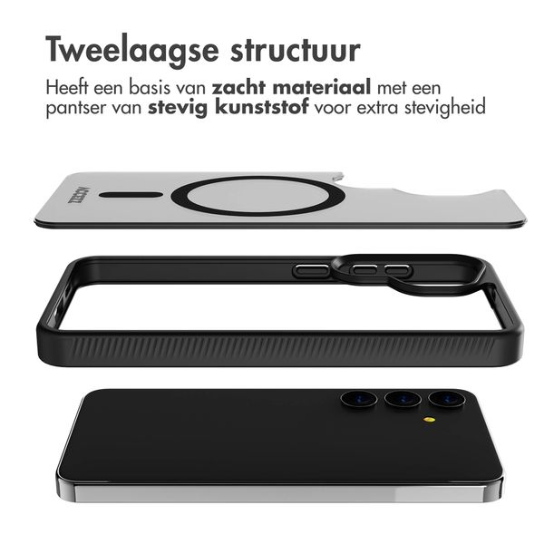 Accezz Rugged Frosted MagSafe Backcover Samsung Galaxy S24 Plus - Zwart