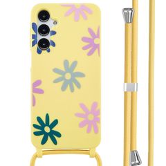 imoshion Siliconen design hoesje met koord Samsung Galaxy A16 - Yellow Flower Distance