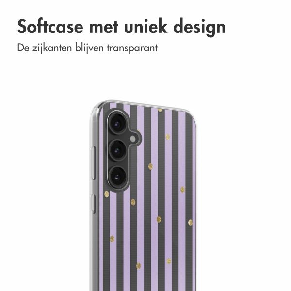 imoshion  Design hoesje Samsung Galaxy S23 FE - Sparkle Lines Lavender