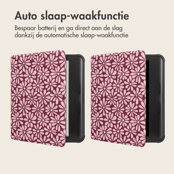 imoshion Design Vouwbare Bookcase Kobo Libra Colour - Bloom Love Blush