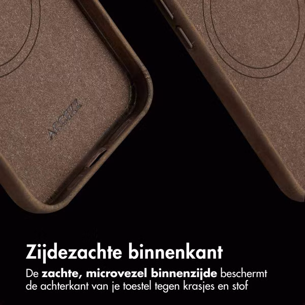 Accezz Vintage Leather Magsafe Backcover Apple iPhone 13 - Rustic Brown