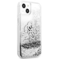 Guess 4G Logo Liquid Glitter Backcover iPhone 13 - Silver