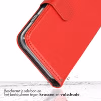 Selencia Echt Lederen Bookcase Samsung Galaxy A34 (5G) - Rood