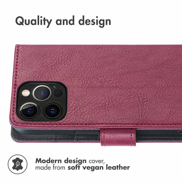 imoshion Luxury Bookcase Apple iPhone 12 (Pro) - Bordeaux