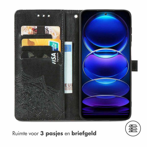 imoshion Mandala Bookcase Xiaomi Redmi Note 12 Pro (5G) - Zwart