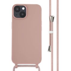 imoshion Silicone Case with Strap Apple iPhone 14 - Sand Pink