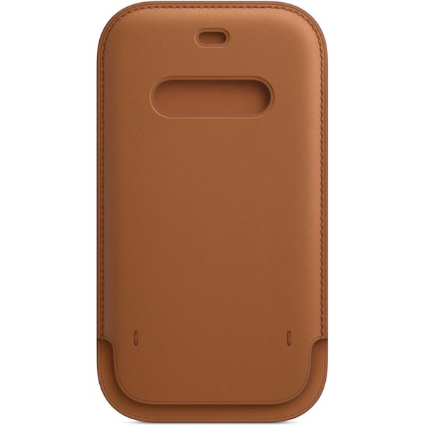 Apple Leather Sleeve MagSafe iPhone 12 (Pro) - Saddle Brown