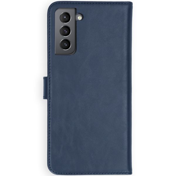 Selencia Echt Leren Bookcase Samsung Galaxy S21 Plus - Blauw
