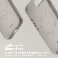 Accezz MagSafe Leather Backcover Apple iPhone 16e - Light Grey