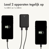 imoshion Compact Powerbank 10.000 mAh - Kleine powerbank - Quick Charge en Power Delivery - Zwart