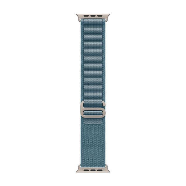 Apple Alpine Loop Band Apple Watch Series 1 - 11 / SE / Ultra (44/45/46/49 mm) - Maat S - Light Blue / Natural Titanium