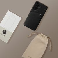 Selencia Riva Backcover met Pashouder Samsung Galaxy A57 (5G) - Zwart