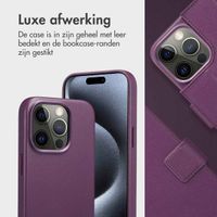 Accezz Leather Bookcase 2-in-1 met MagSafe Apple iPhone 15 Pro - Heath Purple