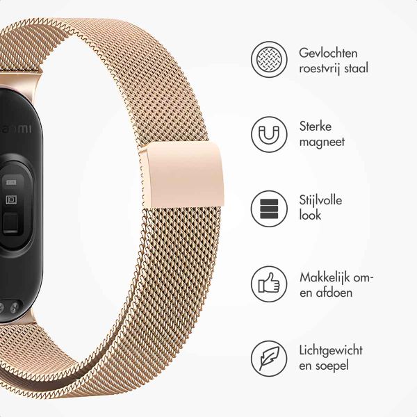 imoshion Milanees magnetisch bandje Xiaomi Smart Band 8 / 9 - Rosé Goud