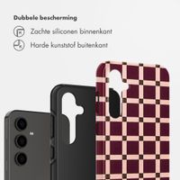 Selencia Vivid Backcover Samsung Galaxy S24 FE - Check This Burgundy