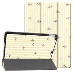 imoshion Design Trifold Bookcase Apple iPad 9 (2021) 10.2 inch / iPad 8 (2020) 10.2 inch / iPad 7 (2019) 10.2 inch - Garden Stripes