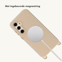 Selencia Rivièra MagSafe Backcover met afneembare haakjes Samsung Galaxy S23 FE - Milky Latte