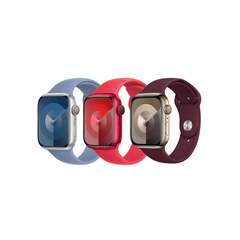 Apple 3 Pack Sport Band voor de Apple Watch | 38/40/41 mm - Maat M/L - Winter Blue / Product(RED) / Plum