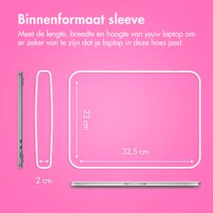 imoshion Fluffy Laptop hoes 13-14 inch - Laptopsleeve - Hot Pink