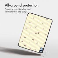 imoshion Design Trifold Case Apple iPad 11 (2025) 11 inch A16 / iPad 10 (2022) 10.9 inch - Garden Stripes