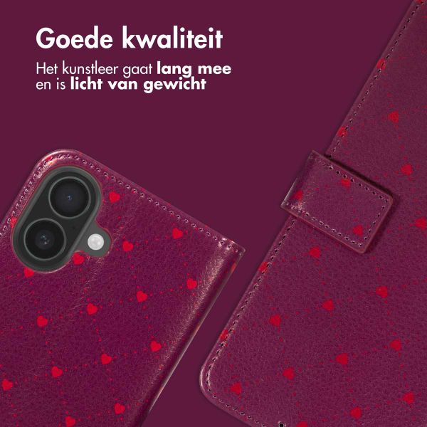 imoshion Design Bookcase Apple iPhone 16 - Crush Check Coral Dust