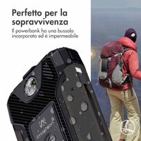 imoshion Solar Powerbank 30.000 mAh - Draadloze powerbank op zonne-energie - Quick Charge en Power Delivery - Zwart