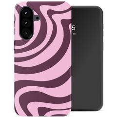 Selencia Vivid Backcover Samsung Galaxy A57 (5G) - Wavy Swirl Pink Plum