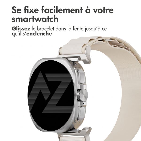 Accezz Nylon Alpine bandje Samsung Galaxy Watch Ultra 2 (2026) / Ultra (2024/2025) - Sterrenlicht