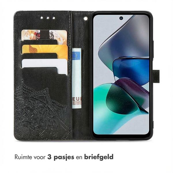 imoshion Mandala Bookcase Motorola Moto G13 / G23 - Zwart