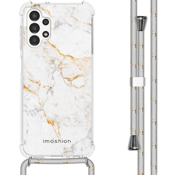 imoshion Design hoesje met koord Samsung Galaxy A13 (4G) - White Marble