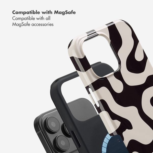 Selencia Vivid Back Cover with MagSafe Apple iPhone 16 Pro Max - Art Wave Black
