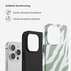 Selencia Vivid Backcover Apple iPhone 14 Pro - Colorful Zebra Sage Green