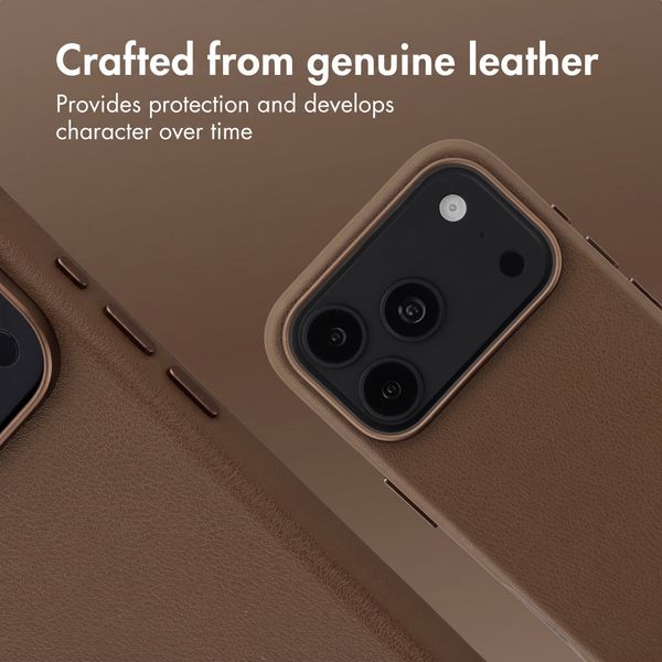 Accezz Leather Case with MagSafe Apple iPhone 18 Pro Max / 17 Pro Max - Coffee Brown